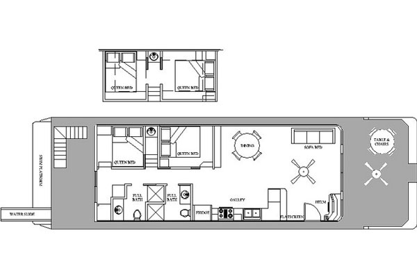 Conley Bottom Houseboat layout